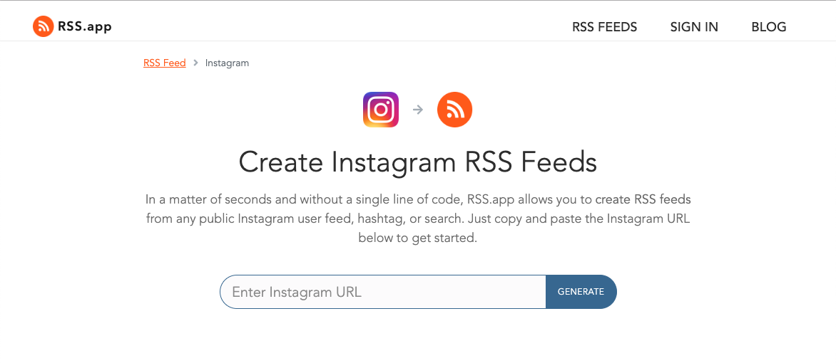 How To Create Instagram Rss Feeds